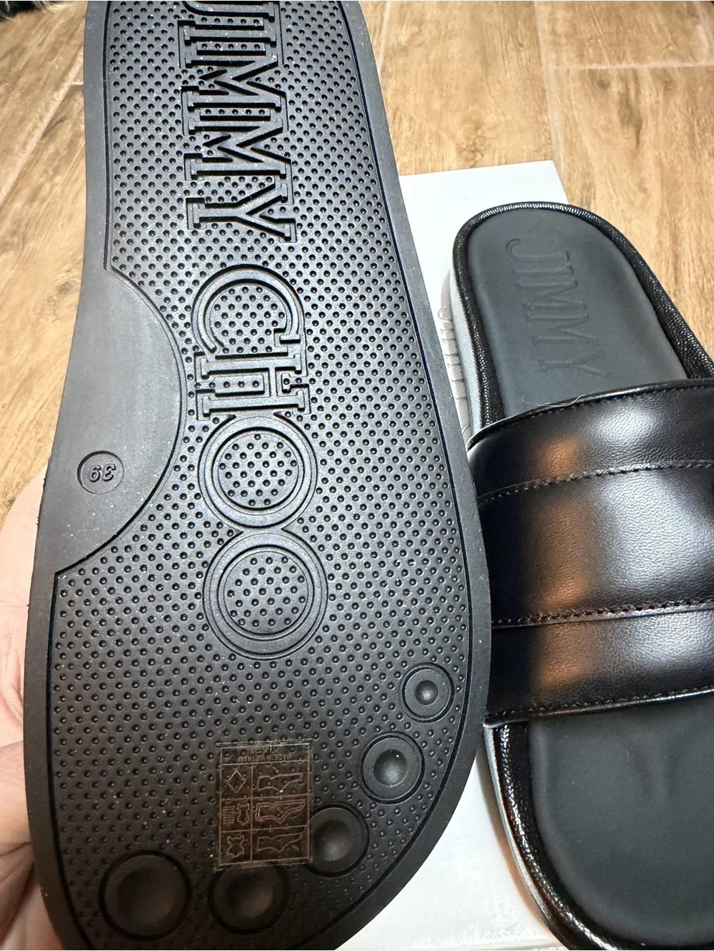 Jimmy Choo Black Cheri Slide NWT 39